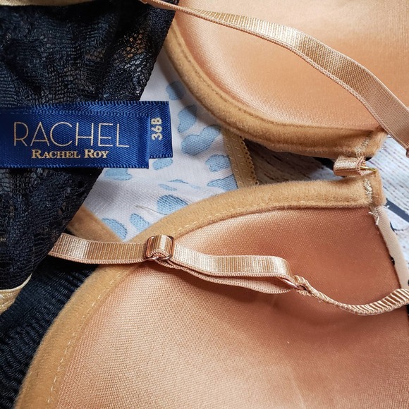 RACHEL Rachel Roy leopard lace longline push up bra 36B - Picture 6 of 6